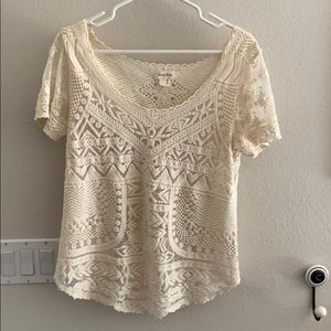 Meadow Rue (Anthropologie) Lace Shirt
